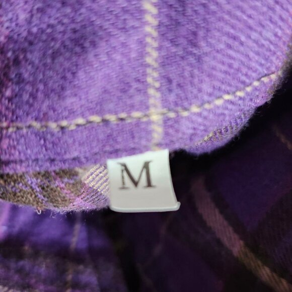 Shein Purple Plaid Long Sleeve Shirt - Picture 4 of 4